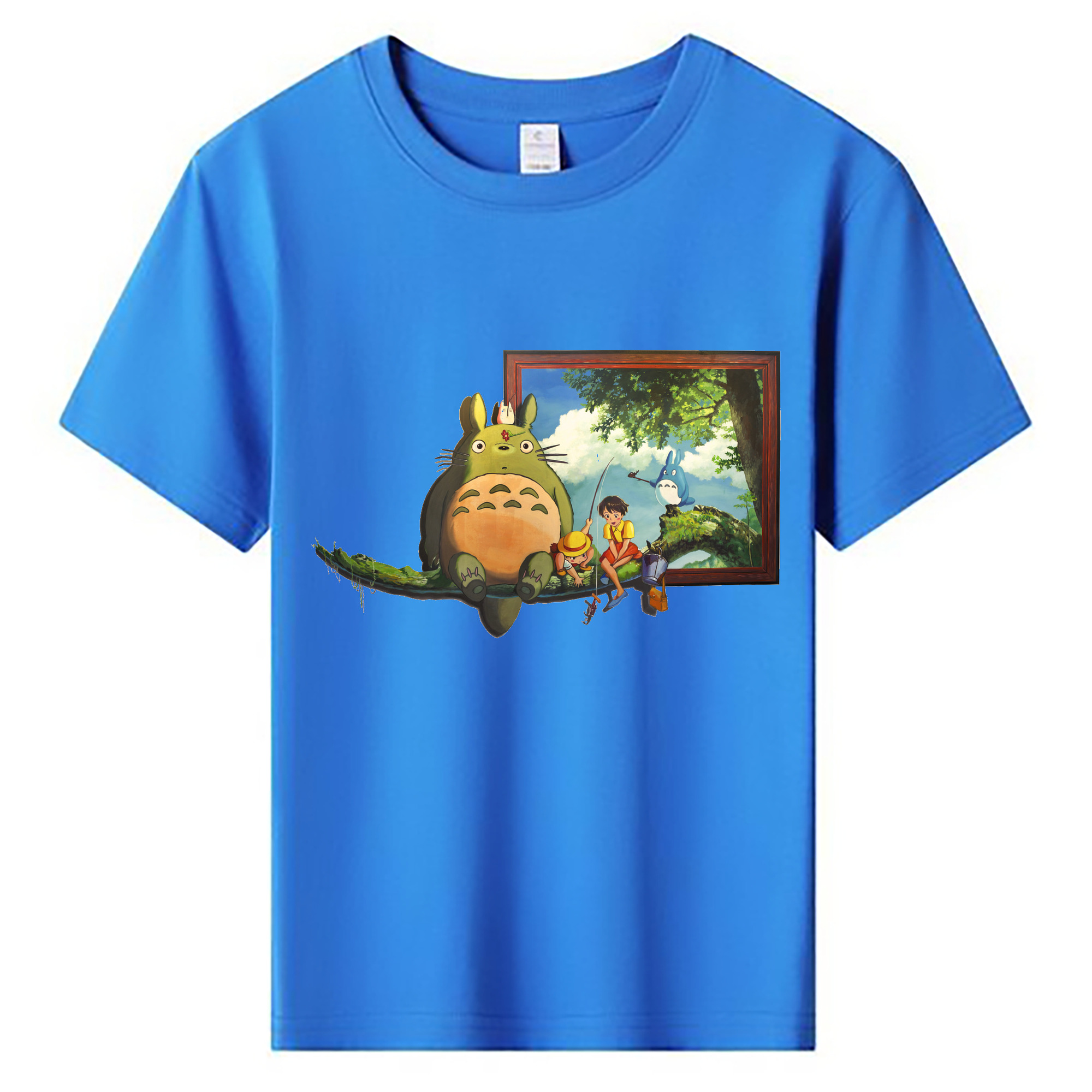 （画像用） となりのトトロ 草壁メイ 草壁サツキ My Neighbor Totoro Satsuki Kusakabe Mei Kusakabe 綿100％キッズTシャツ（フロントプリント）